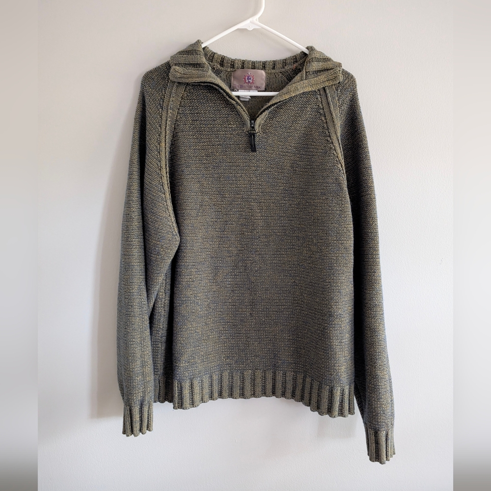 The Territory Ahead Olive Zip-Up Sweater
